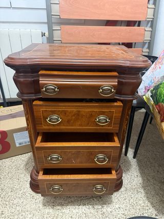 2 Mesitas/cajonera antigua madera