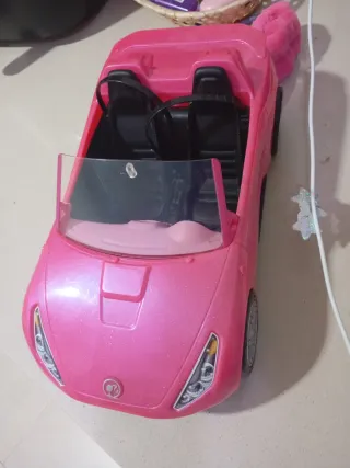 Coche Descapotable Barbie Rosa