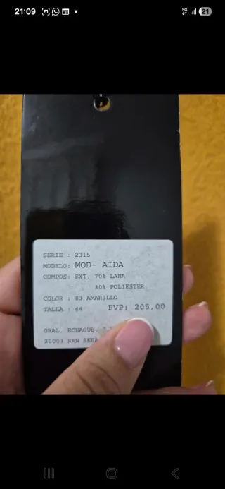 Abrigo DonJaz Amarillo