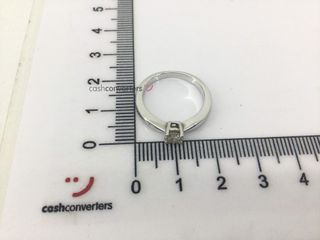 sortija oro 18k con piedra con diamante