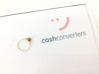 anillo oro 18k con piedra con diamante