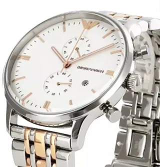 Relógio Emporio Armani AR0399 Masculino Branco Dou