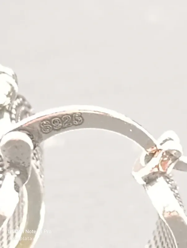 Pendientes S925 Aro ancho vintage 702