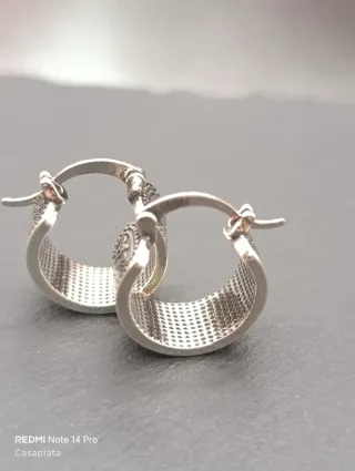 Pendientes S925 Aro ancho vintage 702