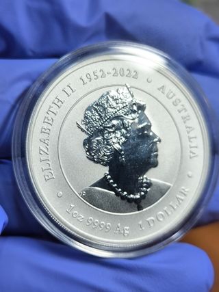 Moneda Plata 1 Onza Lunar III Dragon Color