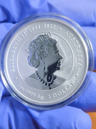 Moneda Plata 1 Onza Lunar III Dragon Color