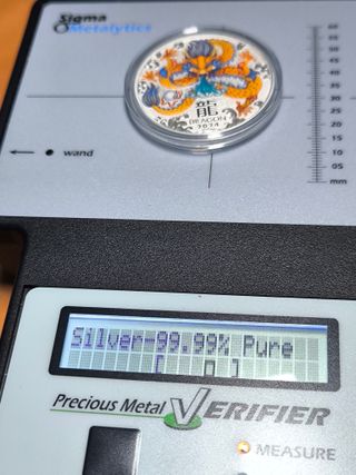 Moneda Plata 1 Onza Lunar III Dragon Color