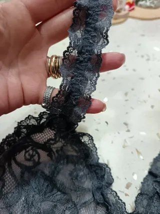 Canotta pizzo rouches Y2k Vintage