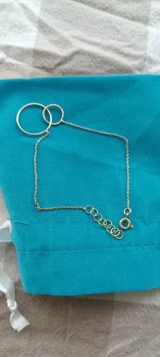 Pulsera plata mujer círculos entrelazados