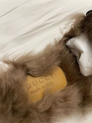 Mocasines Gucci Princetown Pelo Negro Marrón