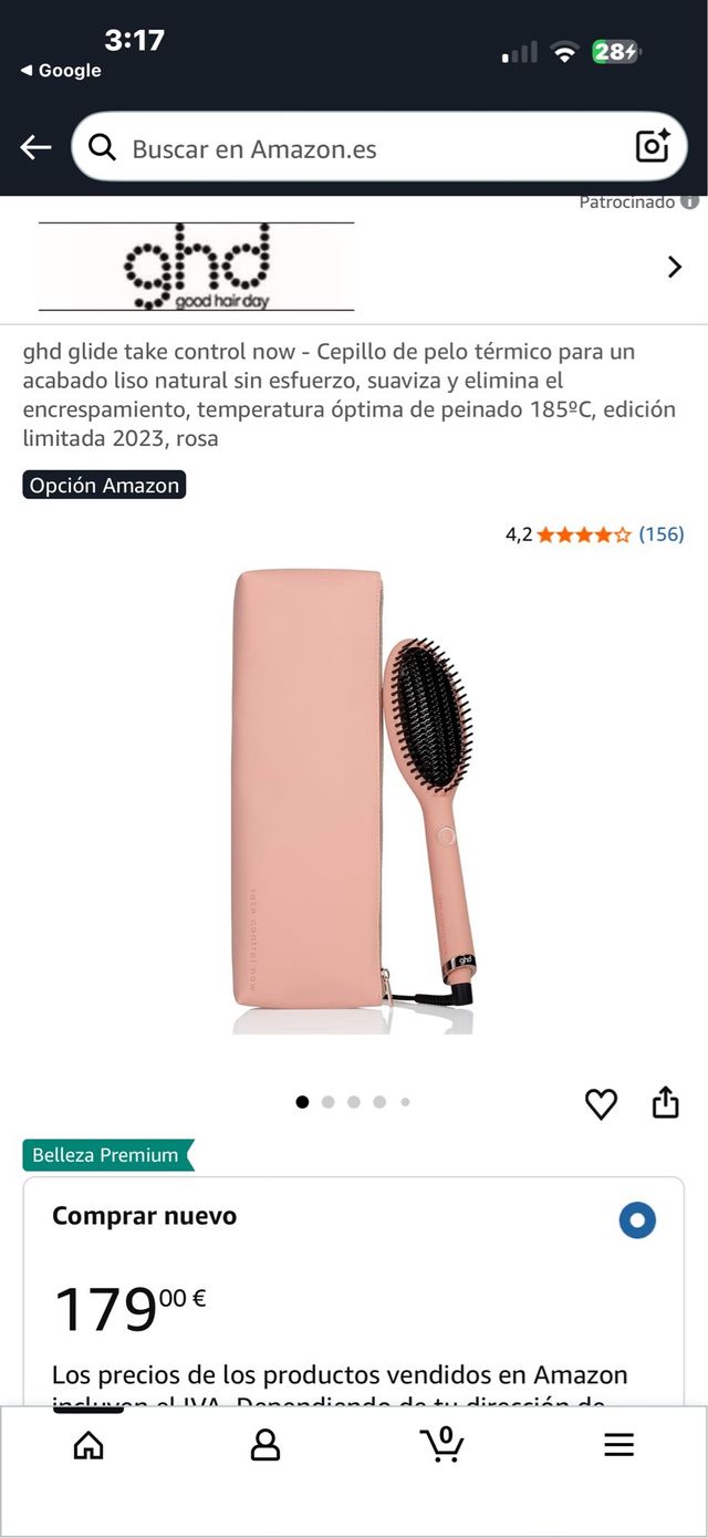 Spazzola termica GHD Glide rosa