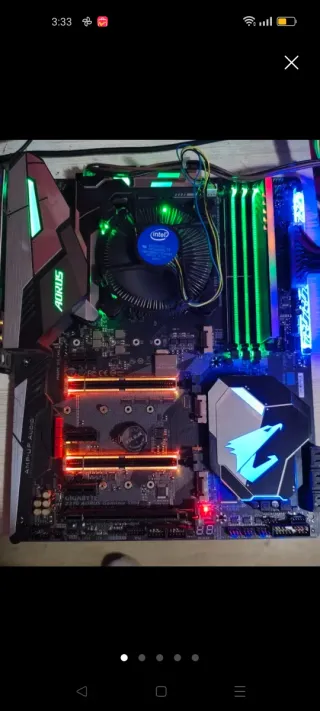 Gigabyte z370 aorus gaming 5 con wifi,"como nueva"