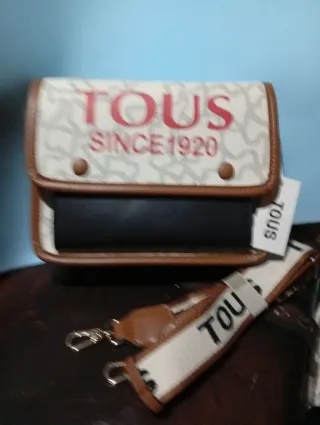 Bolso Bandolera Tous Beige y Marrón Colección Kaos