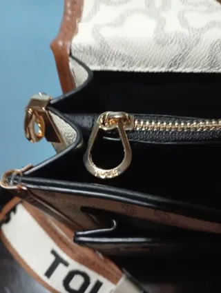 Bolso Bandolera Tous Beige y Marrón Colección Kaos