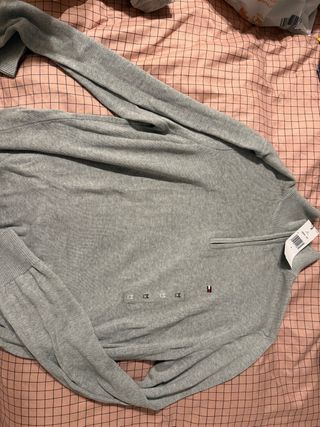 Jersey Tommy Hilfiger Gris Media Cremallera