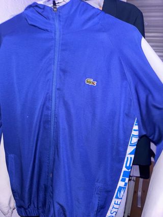 Chaqueta deportiva Lacoste azul y blanca S/M
