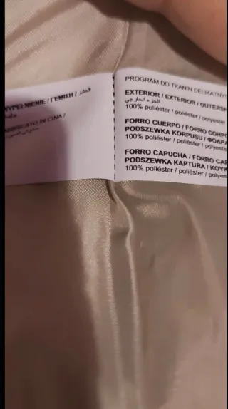 Cazadora acolchada gris talla L