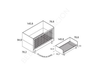 Cuna Evolutiva Ros Mini Elemental 140x70
