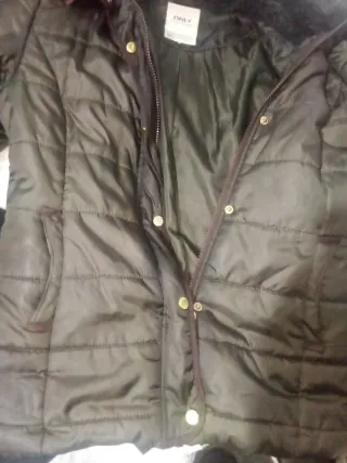 Abrigo ONLY mujer negro/marrón