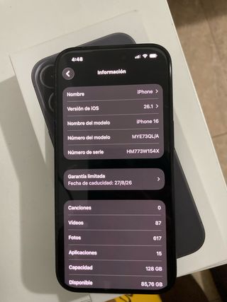 iPhone 16 Negro Nuevo