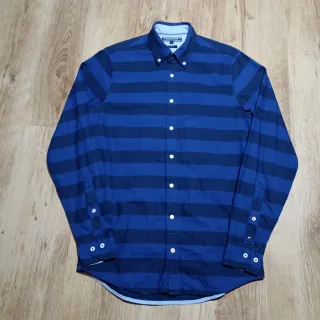Tommy Hilfiger Camicia Slim Fit Blu Righe Taglia S