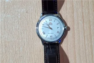 Reloj Orient Bambino Blanco Correa Marrón