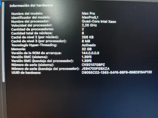 Mac Pro 4.1 ↑5.1 Dual Xeon 32GB ACEPTO CAMBIOS
