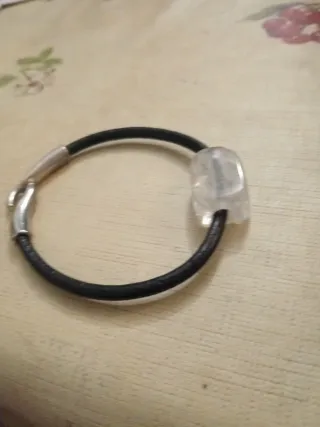 Pulsera Piel cuarzo blanco