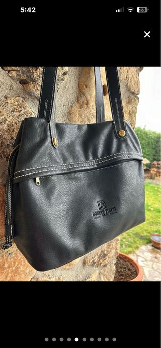 Bolso Piel Sintética Negro Roberta Pisani