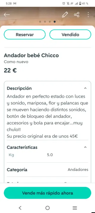 Andador bebé Chicco