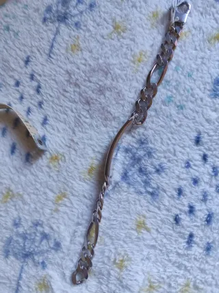 Pulsera de plata 925 maciza con placa 55 gramos