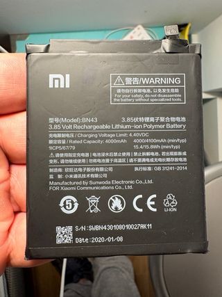 Batería BN43 Xiaomi Redmi Note 4000mAh