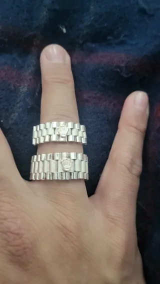 Conjunto anillos pareja plata ley925 Con logotipo