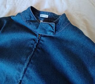 Giacca coreana in denim blu