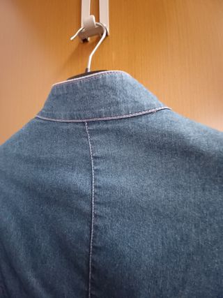 Giacca coreana in denim blu