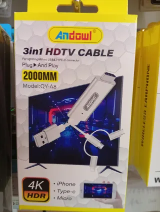Cavo HDTV 3in1 Andowl 4K 2M