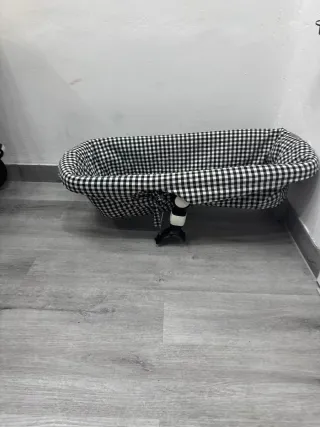 Funda Capazo Cuadros Blanco y Negro