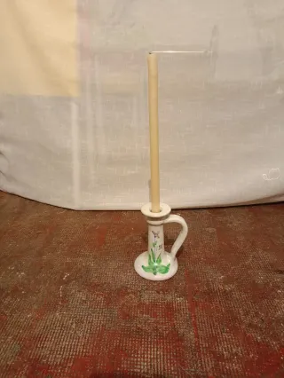 Candelabro Cerámica Vintage Floral