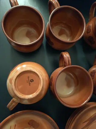 Tazze da colazione in terracotta