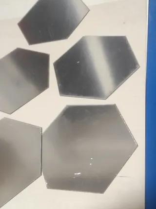 7 Hexágonos Efecto Espejo Nuevos