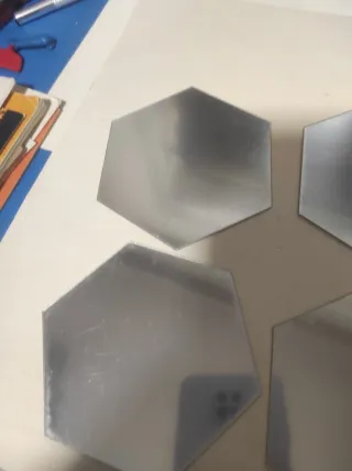 7 Hexágonos Efecto Espejo Nuevos