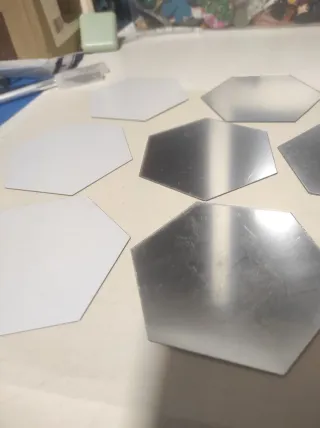 7 Hexágonos Efecto Espejo Nuevos