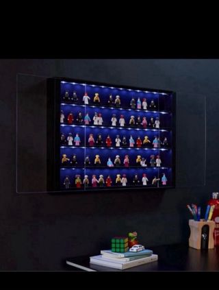 Vitrina Lego Minifiguras star wars etc con Leds