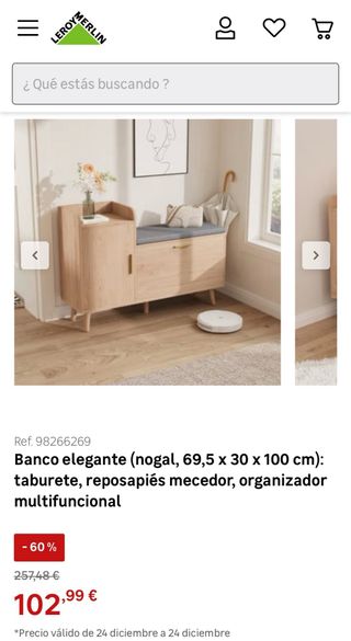 Banco zapatero nogal Leroy Merlin Recién Montado!