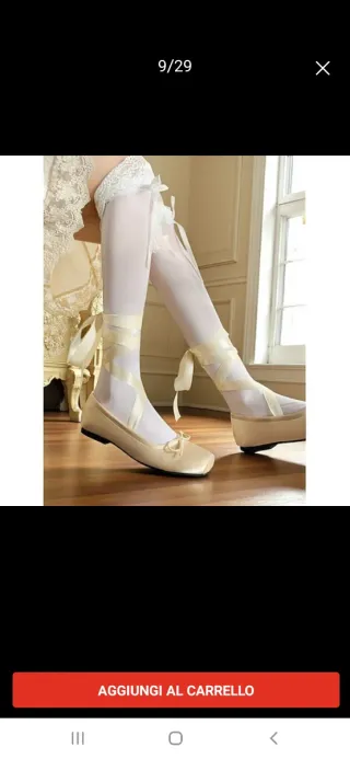 Scarpe ballerine beige con lacci