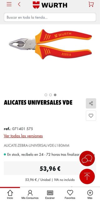 Lote herramientas Wurth: brocas alicates y carraca