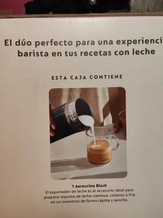 Cafetera Nespresso Vertuo Pop Black + Aeroccino