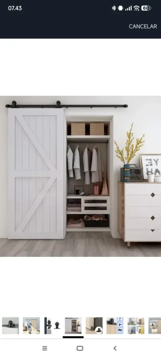 Herraje Puerta Corredera Kit Accesorios 175cm