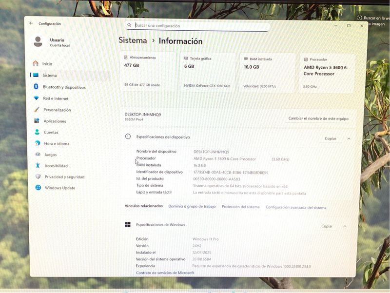PC Gaming Ryzen 5 3600 16GB RAM GTX 1060 6GB afbeelding 6