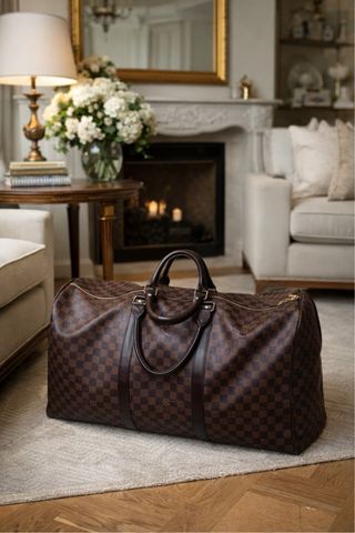 Bolsa de viaje Louis Vuitton Keepall Marrón año 60